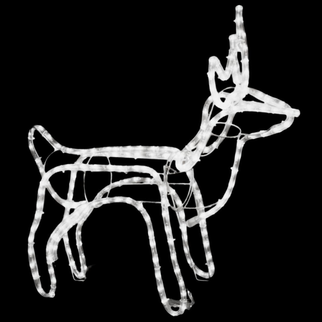 vidaXL Renfigur 2 st ljusslinga kallvit 60x30x60 cm