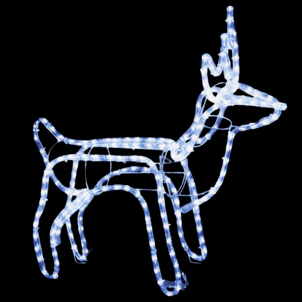 vidaXL Renfigur 2 st ljusslinga kallvit 60x30x60 cm