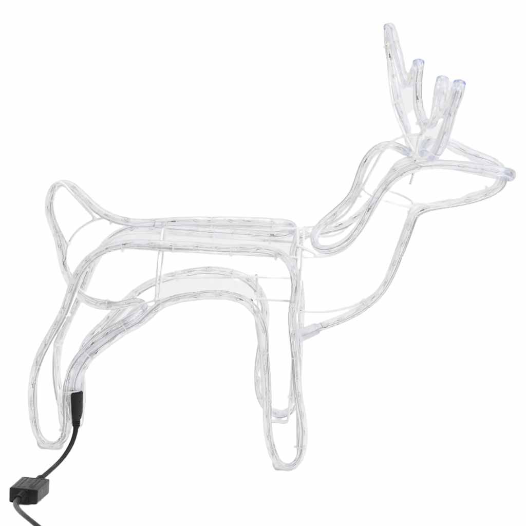 vidaXL Renfigur 3 st ljusslinga kallvit 60x30x60 cm