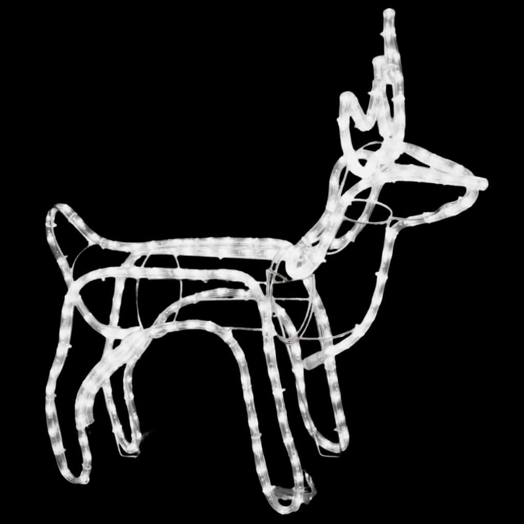 vidaXL Renfigur 3 st ljusslinga kallvit 60x30x60 cm