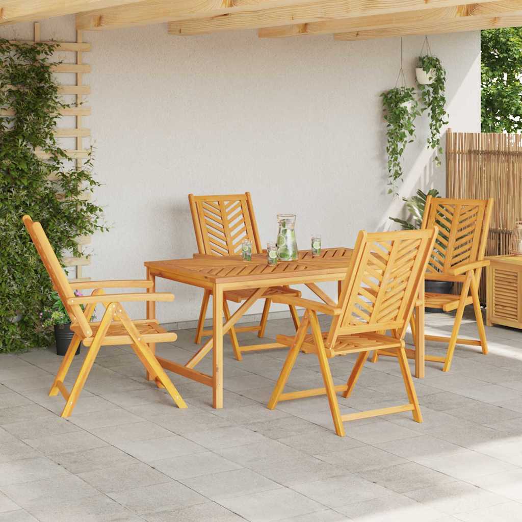vidaXL Trädgårdsmöbelset 5 st Brun 150 x 90 x 74 cm Massivt Akaciaträ