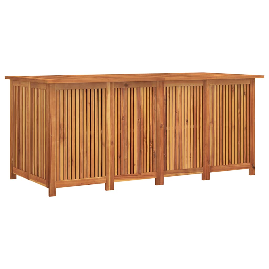 vidaXL Dynbox med hjul 200x80x75 cm massivt akaciaträ
