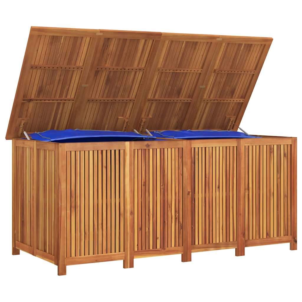 vidaXL Dynbox med hjul 200x80x75 cm massivt akaciaträ