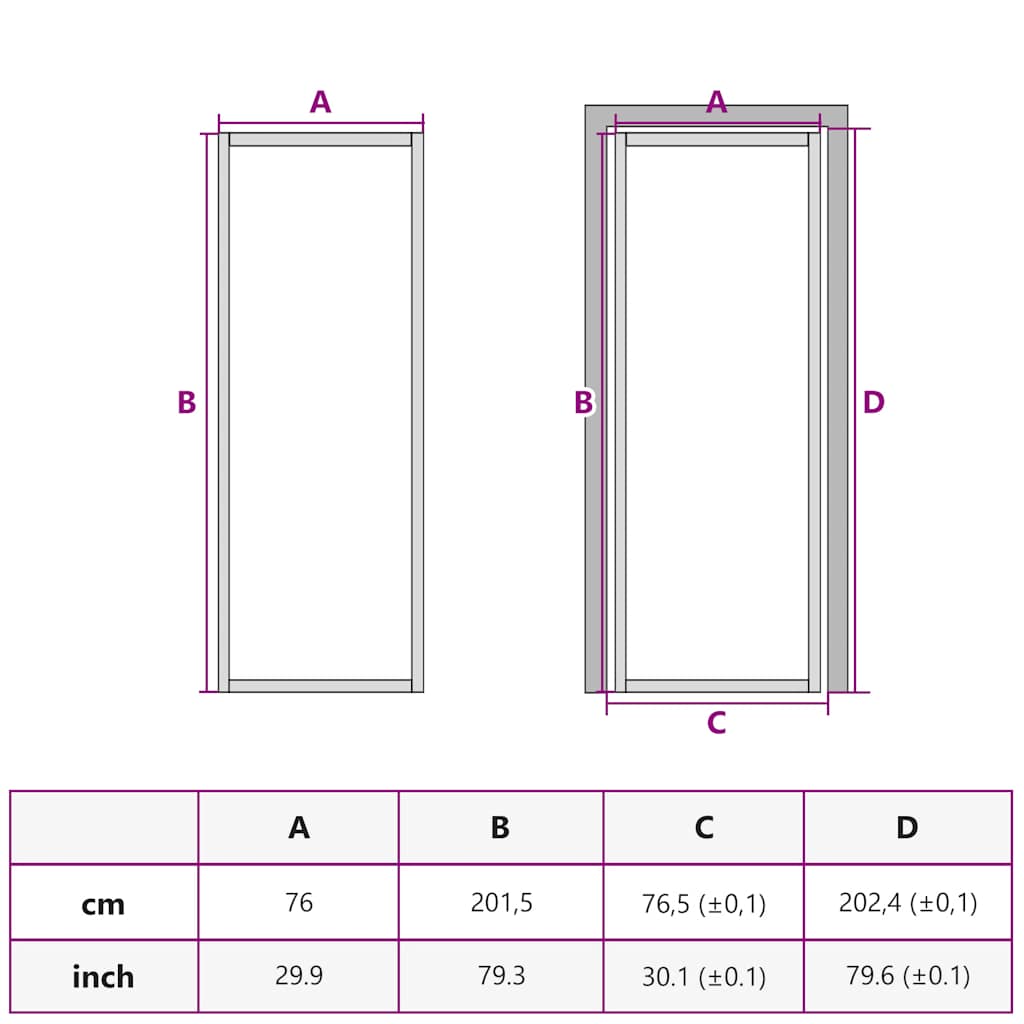 vidaXL Innerdörr 76x201,5 cm härdat glas och aluminium slim