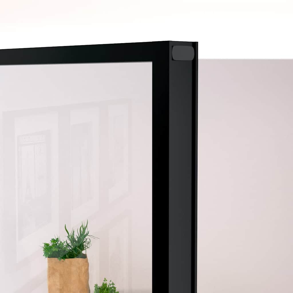 vidaXL Innerdörr 102x201,5 cm härdat glas och aluminium slim