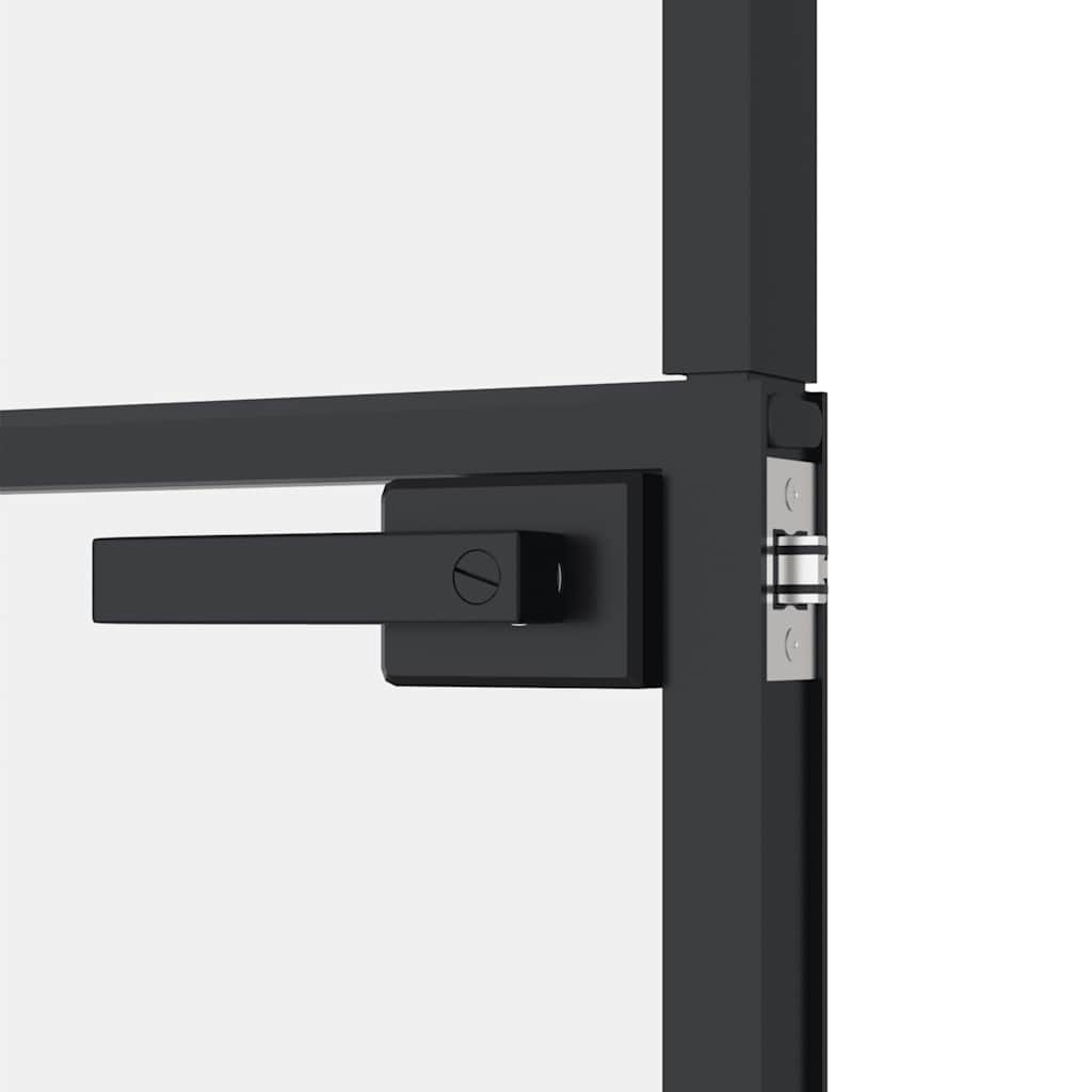 vidaXL Innerdörr 102x201,5 cm härdat glas och aluminium slim
