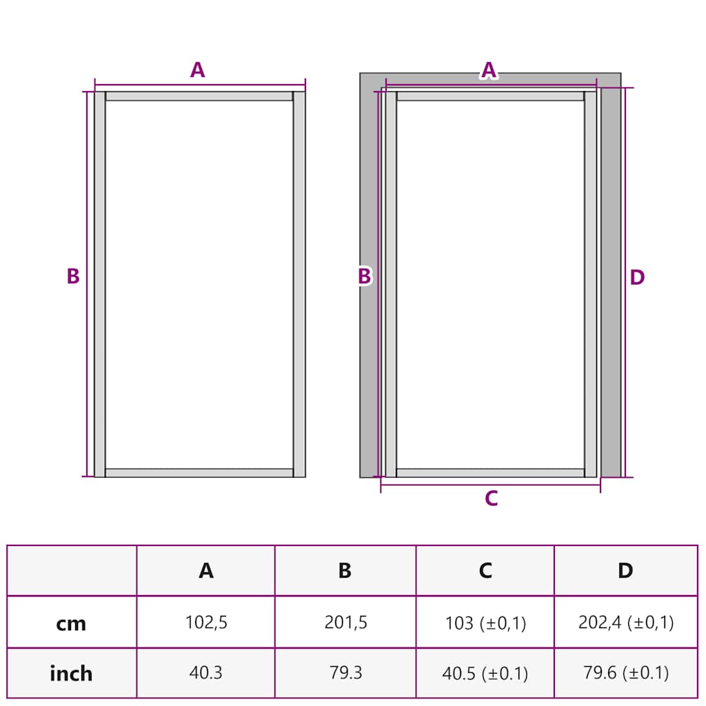 vidaXL Innerdörr 102x201,5 cm härdat glas och aluminium slim