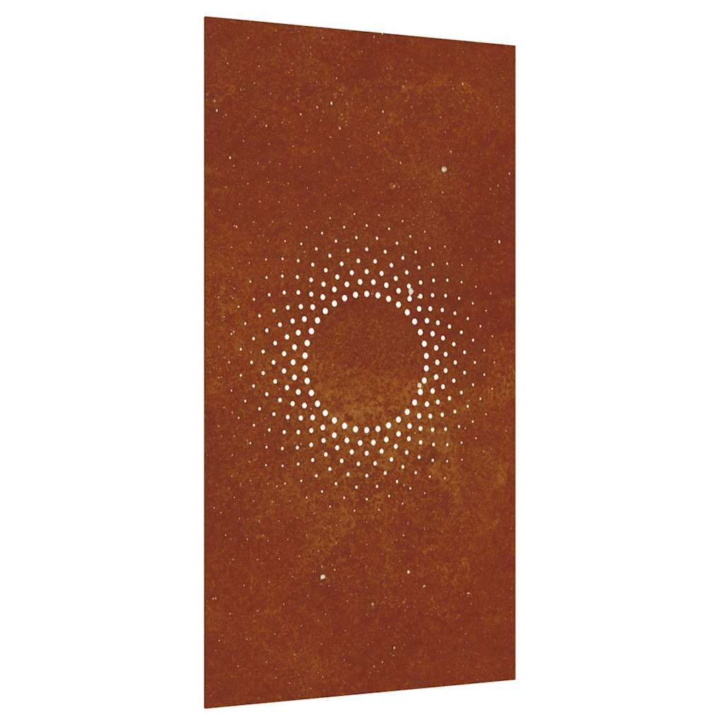 vidaXL Väggdekoration 105x55 cm rosttrögt stål soldesign