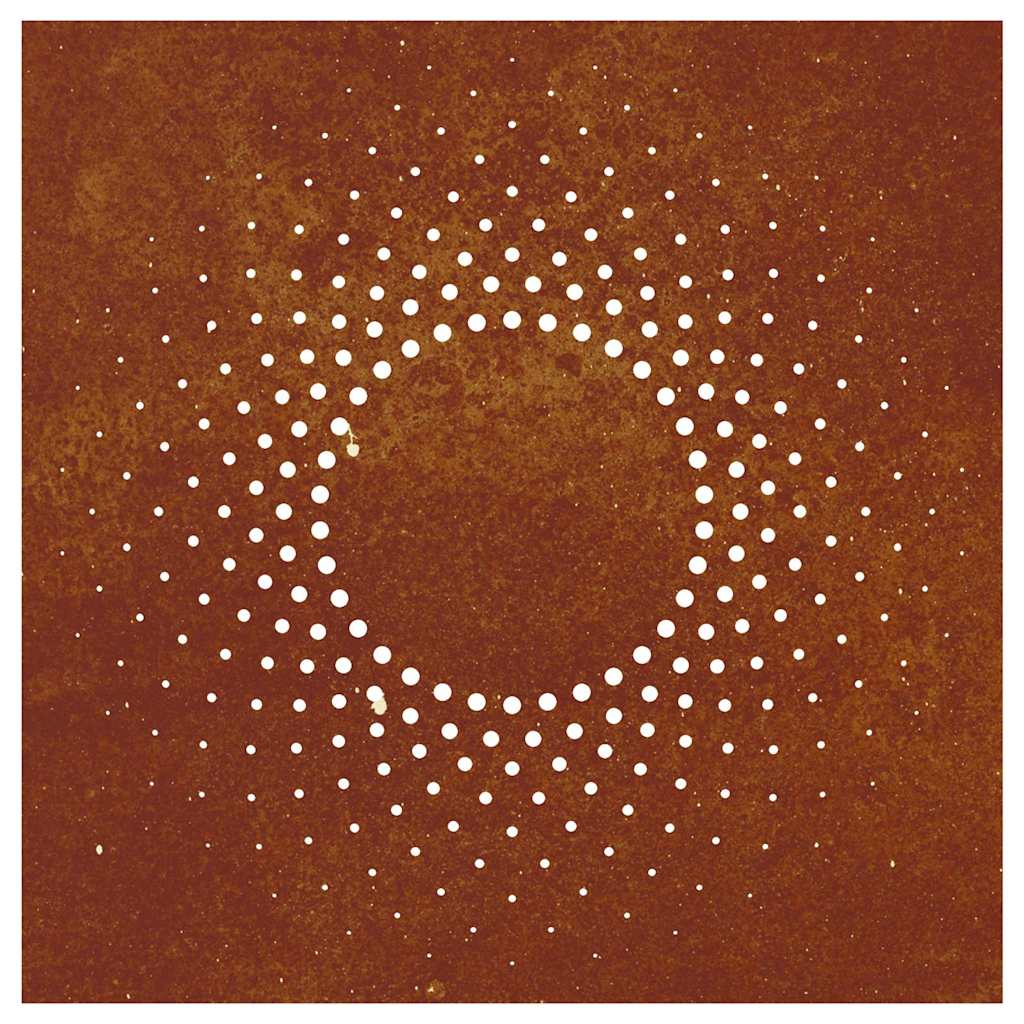 vidaXL Väggdekoration 55x55 cm rosttrögt stål soldesign