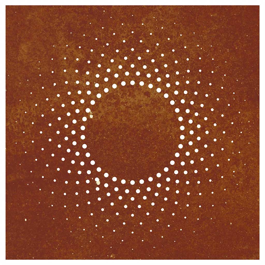 vidaXL Väggdekoration 55x55 cm rosttrögt stål soldesign