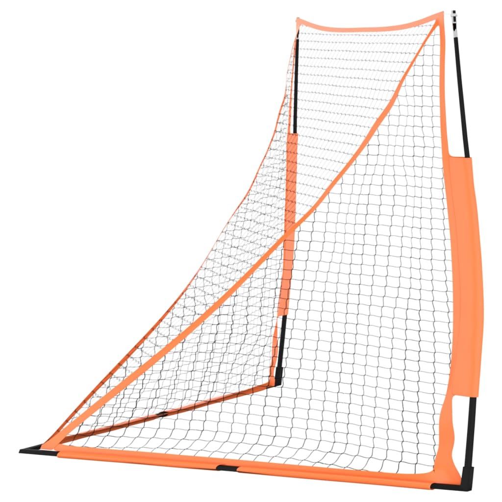 vidaXL Basebollnät bärbart orange&svart 183x182x183cm stål&polyester