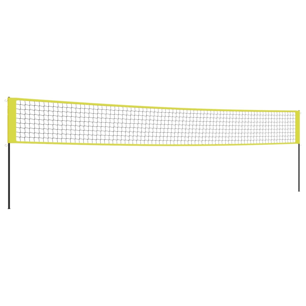 vidaXL Volleybollnät gul och svart 823x244 cm PE-tyg