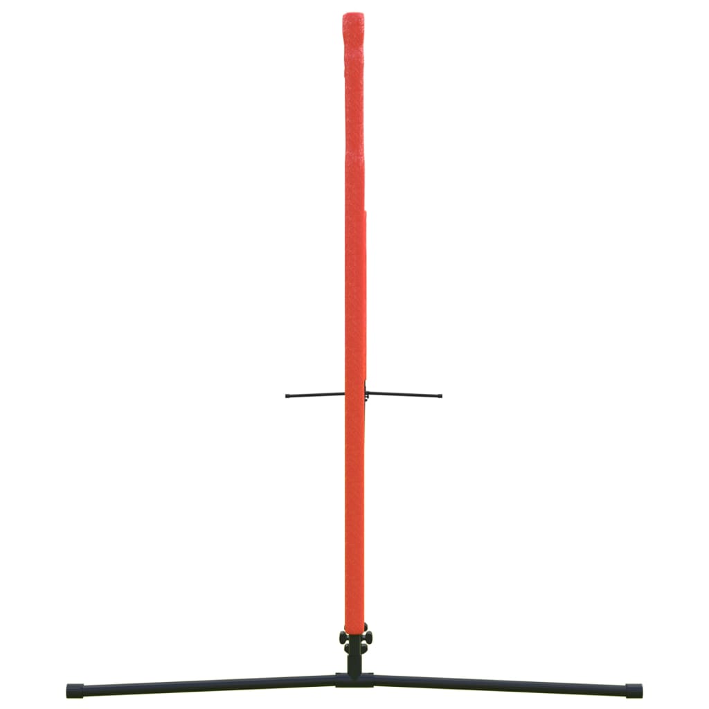 vidaXL Tennisnät svart och röd 500x100x87 cm polyester