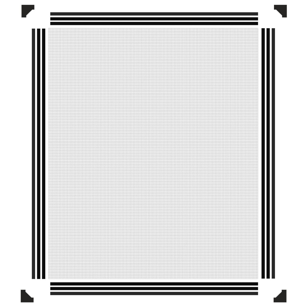 vidaXL Magnetiskt insektsnät för fönster antracit 100x120 cm