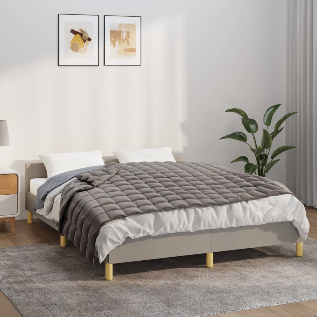 vidaXL Tyngdtäcke grå 140x200 cm 6 kg tyg