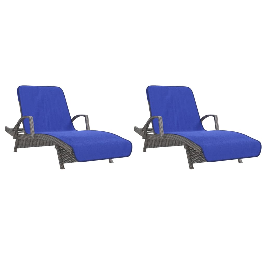 vidaXL Badhanddukar 2 st kungsblå 75x200 cm tyg 400 gsm