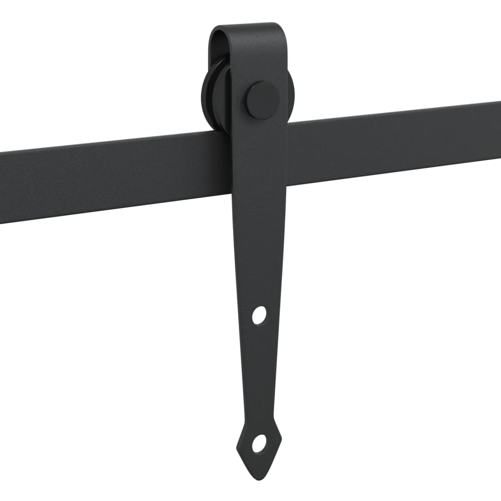 vidaXL Mini skjutdörrsbeslag 122 cm kolstål