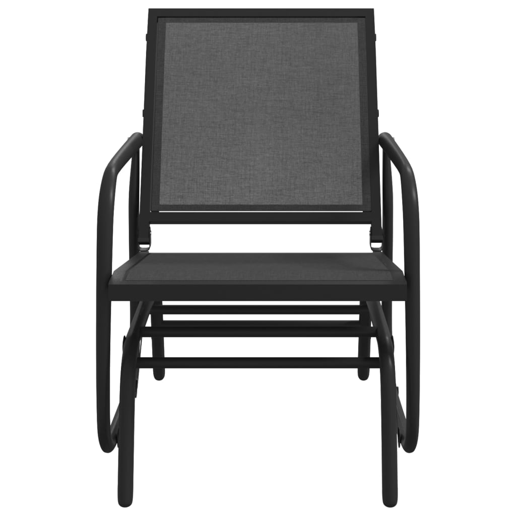 vidaXL Gungstol för trädgården 2 st 61x76x87 cm textilen & stål