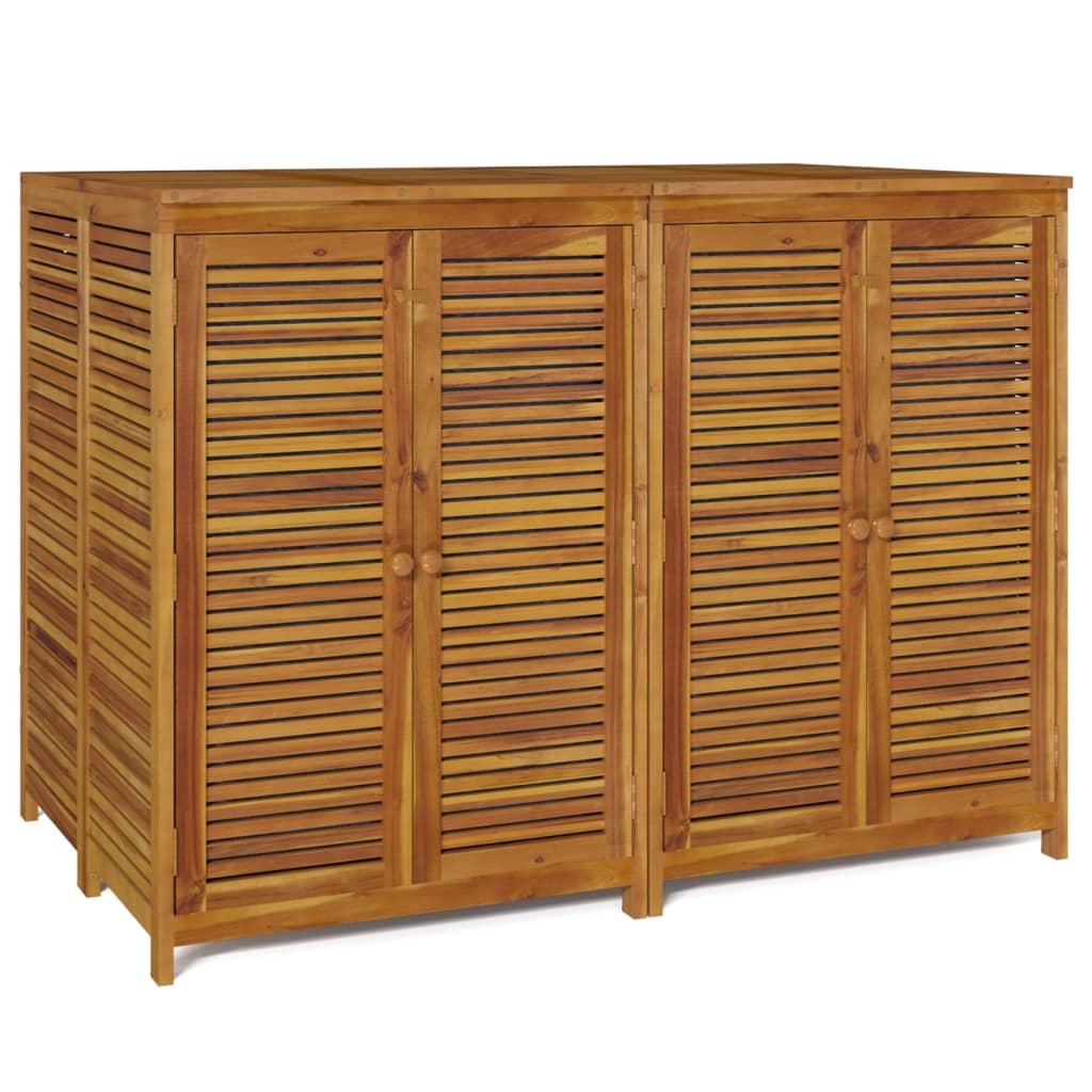 vidaXL Trädgårdsskåp 140x87x104 cm massivt akaciaträ