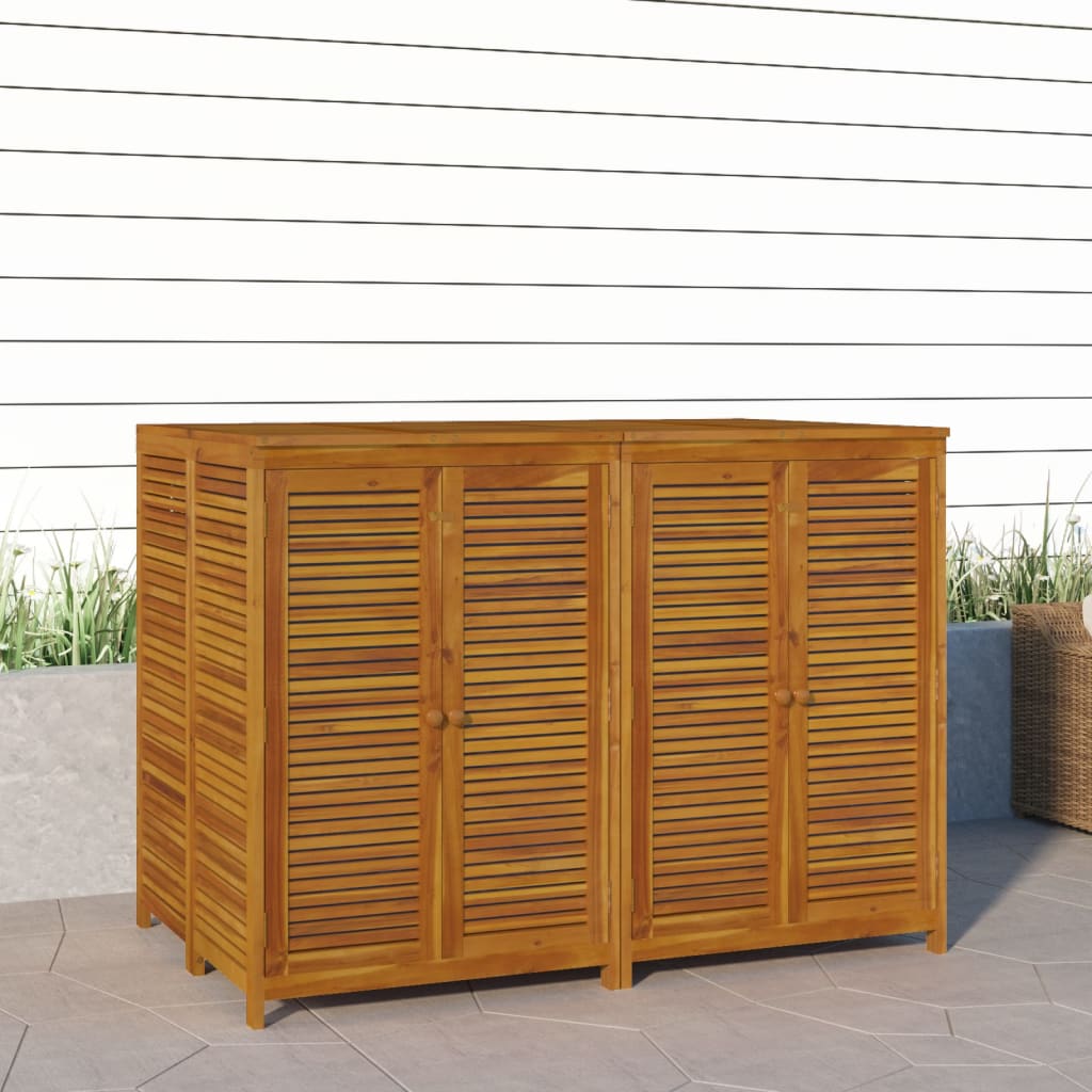 vidaXL Trädgårdsskåp 140x87x104 cm massivt akaciaträ