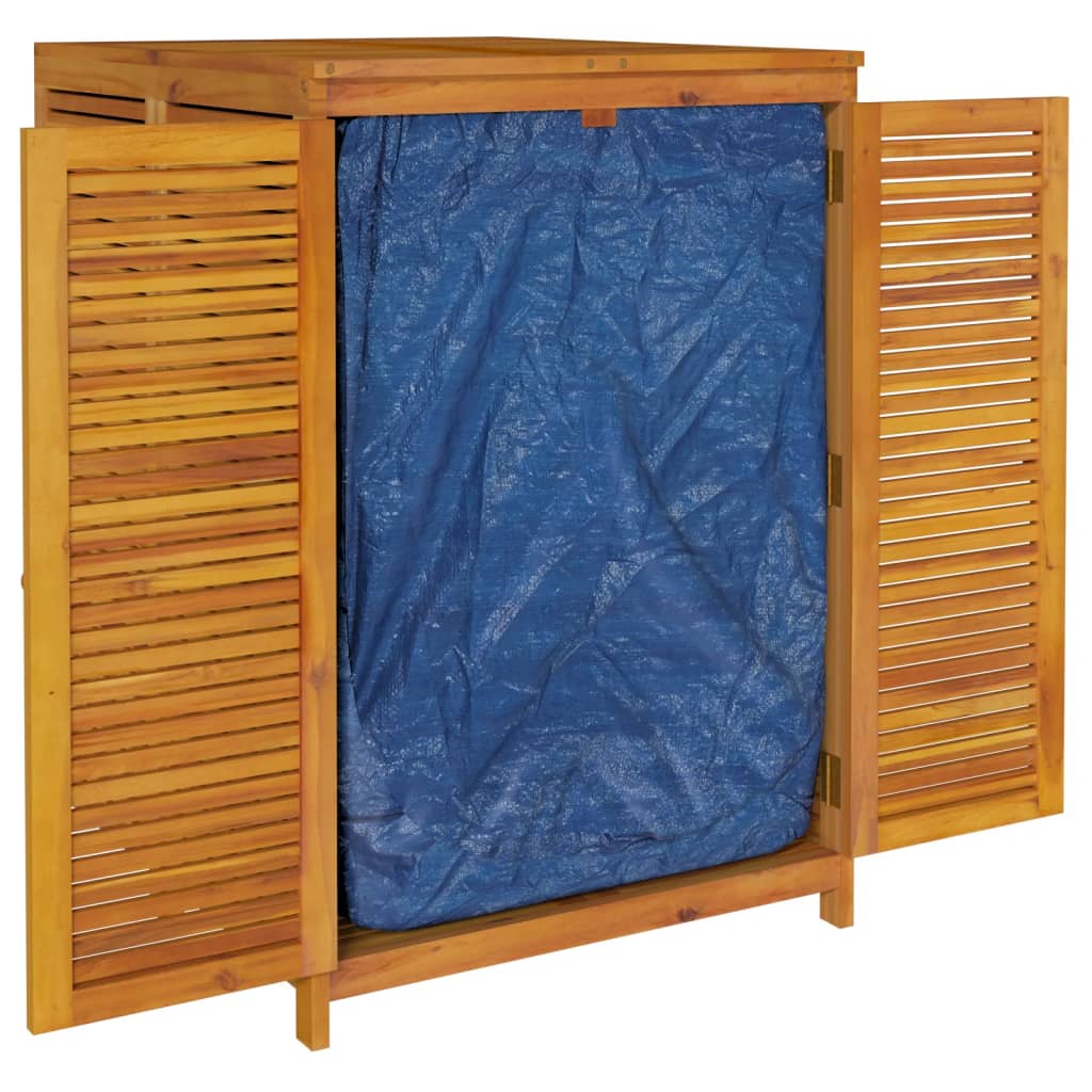 vidaXL Trädgårdsskåp 140x87x104 cm massivt akaciaträ
