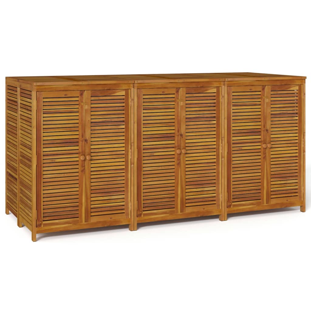 vidaXL Trädgårdsskåp 210x87x104 cm massivt akaciaträ
