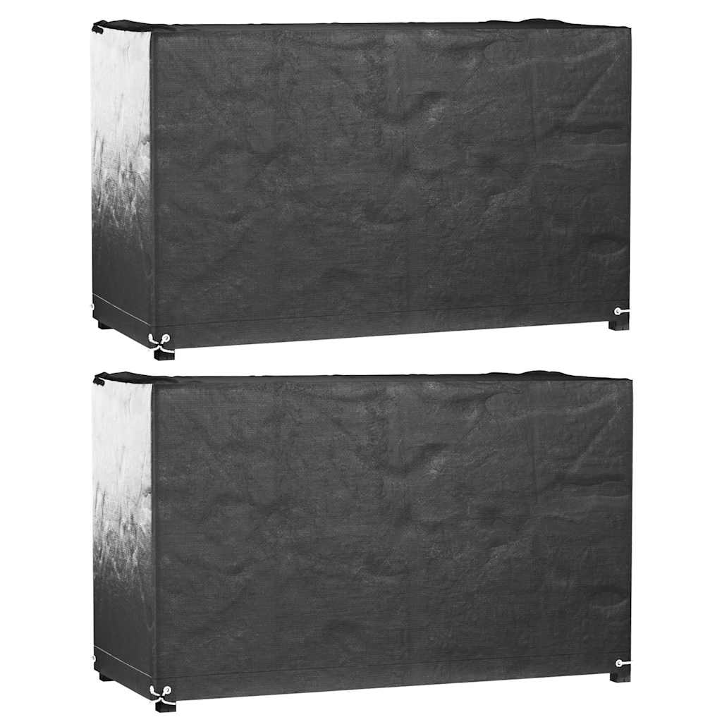 vidaXL Överdrag för utemöbler 2 st 8 ölj. 170x94x70 cm rektangulärt