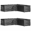 vidaXL Överdrag för utemöbler 2st 16 ölj. 250x250x70 cm L-format