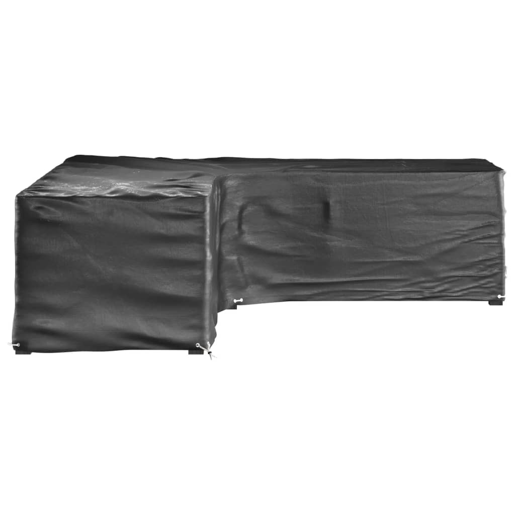 vidaXL Överdrag för utemöbler 2st 16 ölj. 250x250x70 cm L-format