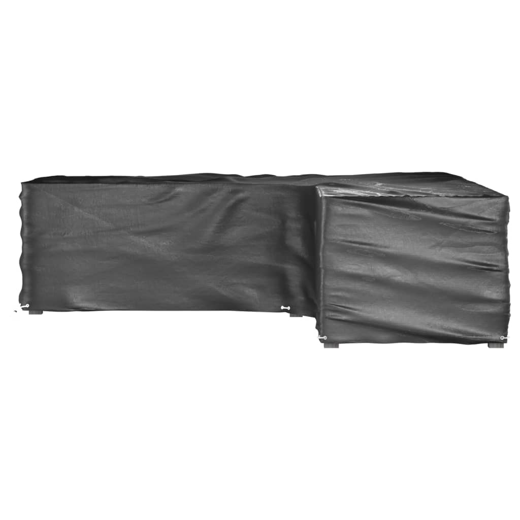 vidaXL Överdrag för utemöbler 2st 16 ölj. 250x250x70 cm L-format