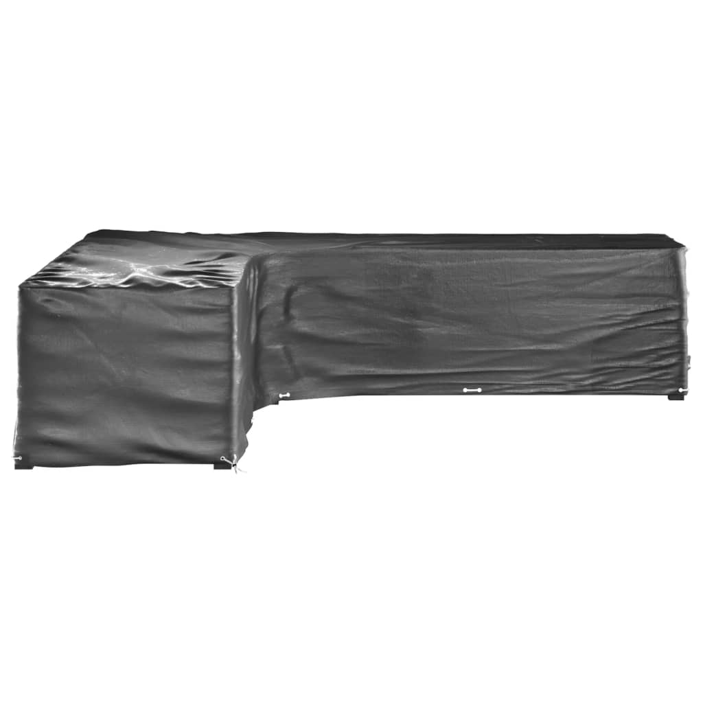 vidaXL Överdrag för utemöbler 2st 20 ölj. 300x300x70 cm L-format