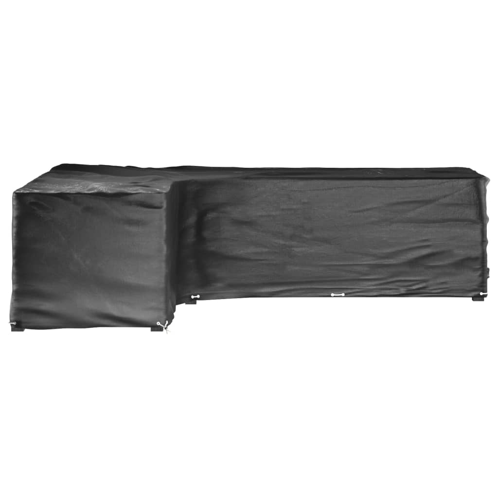 vidaXL Överdrag för utemöbler 2st 18 ölj. 220x285x80 cm L-format