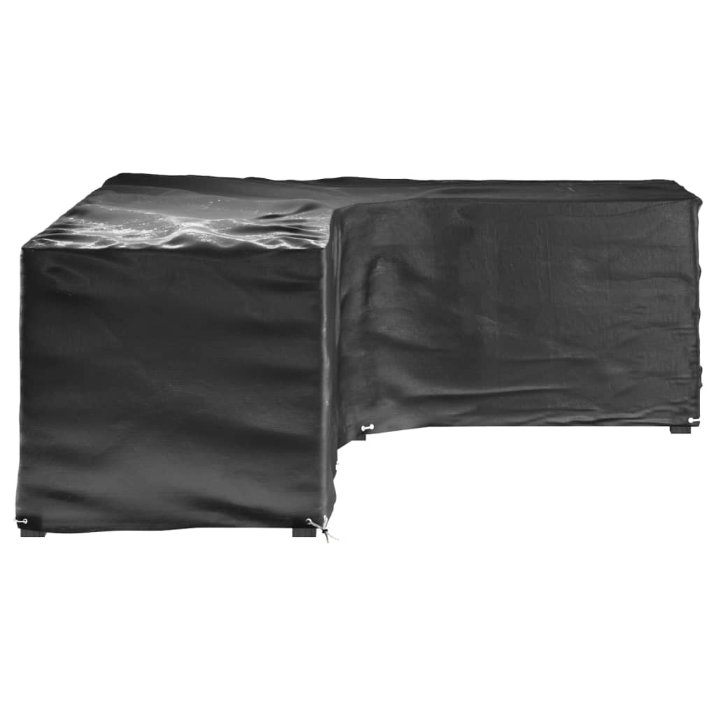 vidaXL Överdrag för utemöbler 2st 18 ölj. 285x220x80 cm L-format