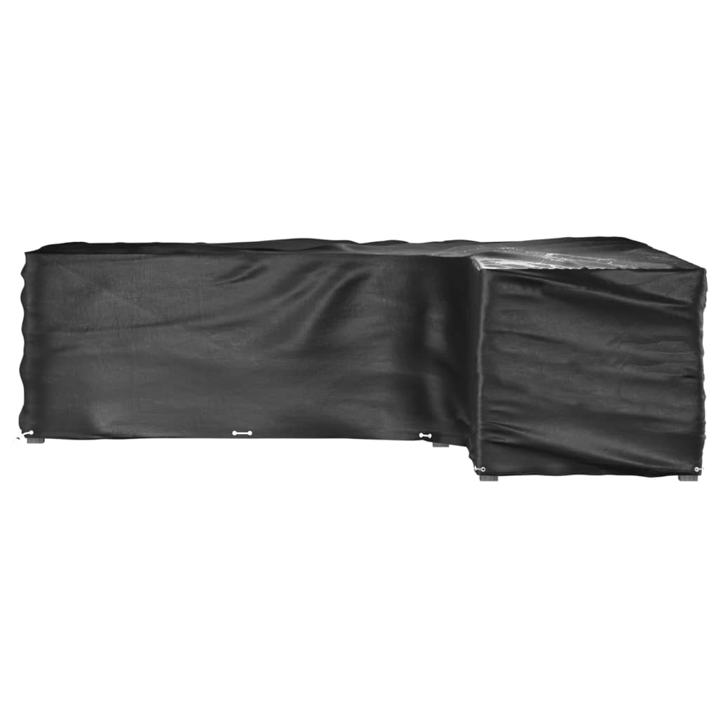 vidaXL Överdrag för utemöbler 2st 18 ölj. 285x220x80 cm L-format