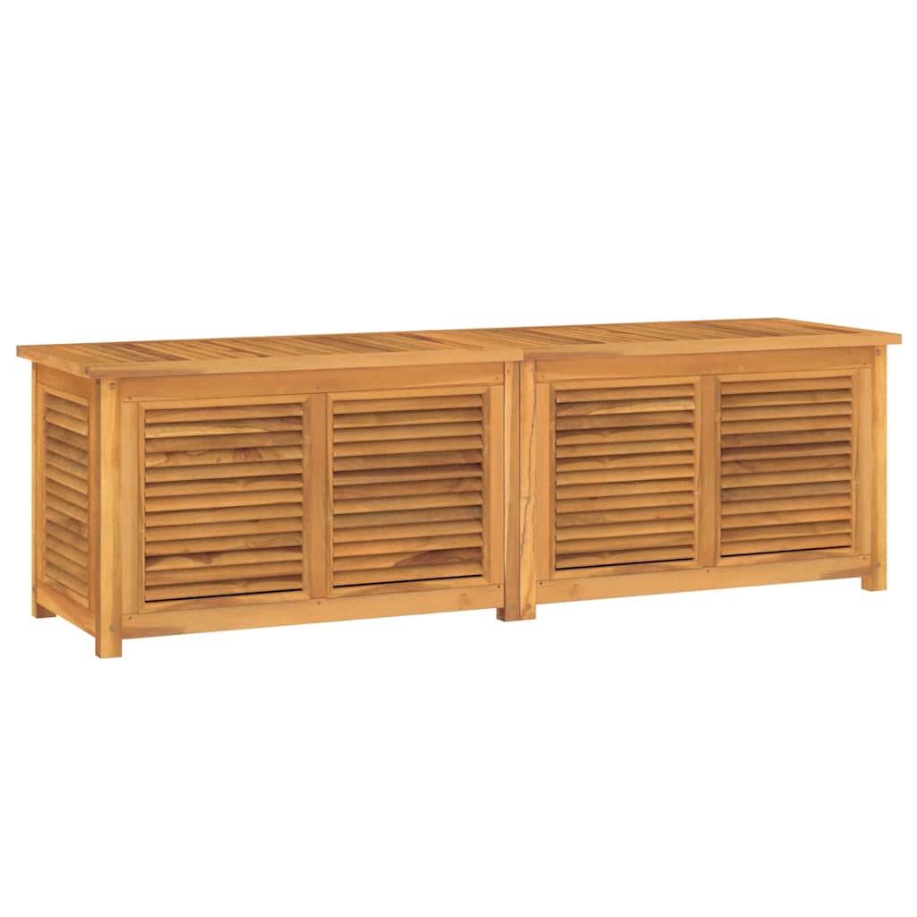 vidaXL Trädgårdslåda med påse 175x50x55 cm massiv teak
