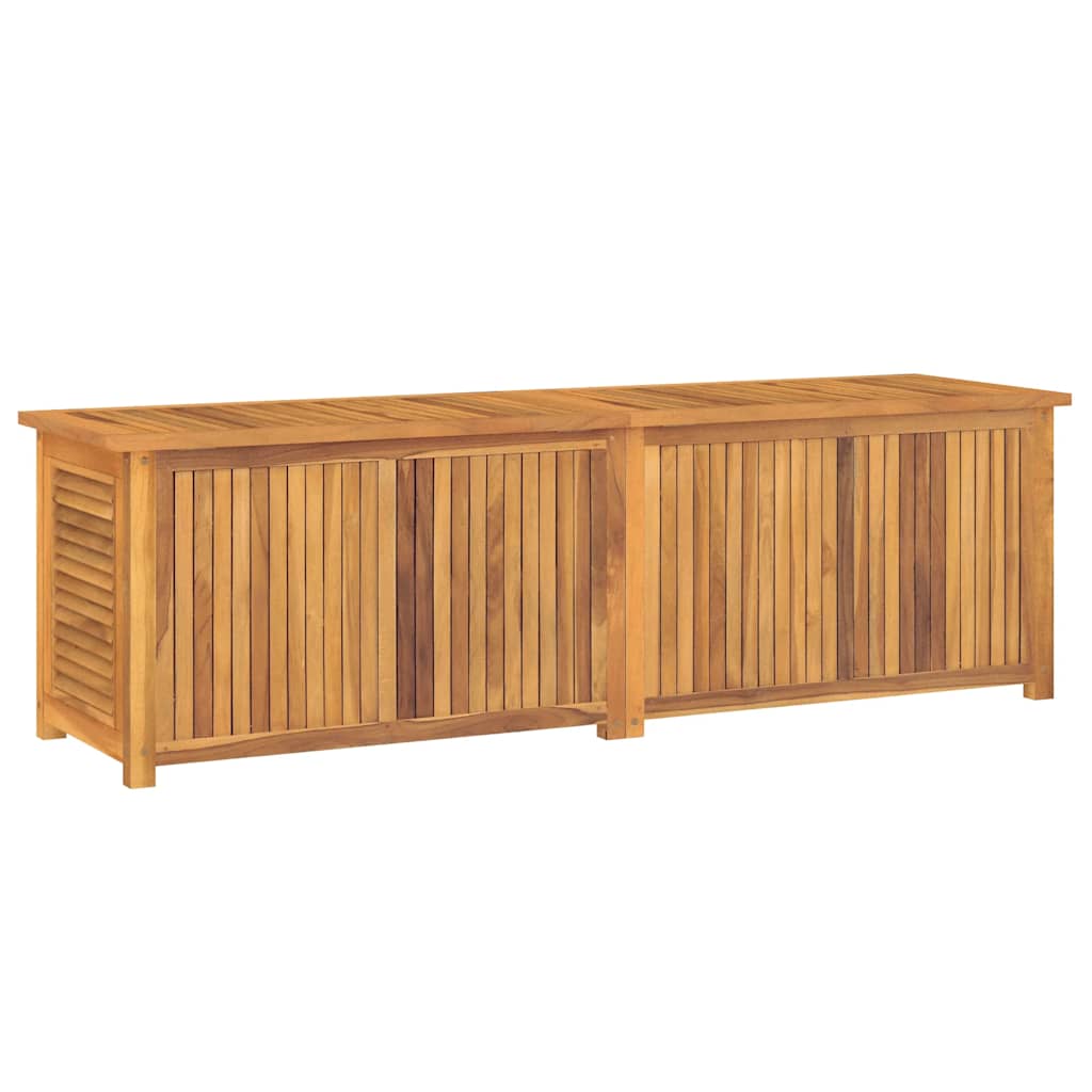 vidaXL Trädgårdslåda med påse 175x50x55 cm massiv teak