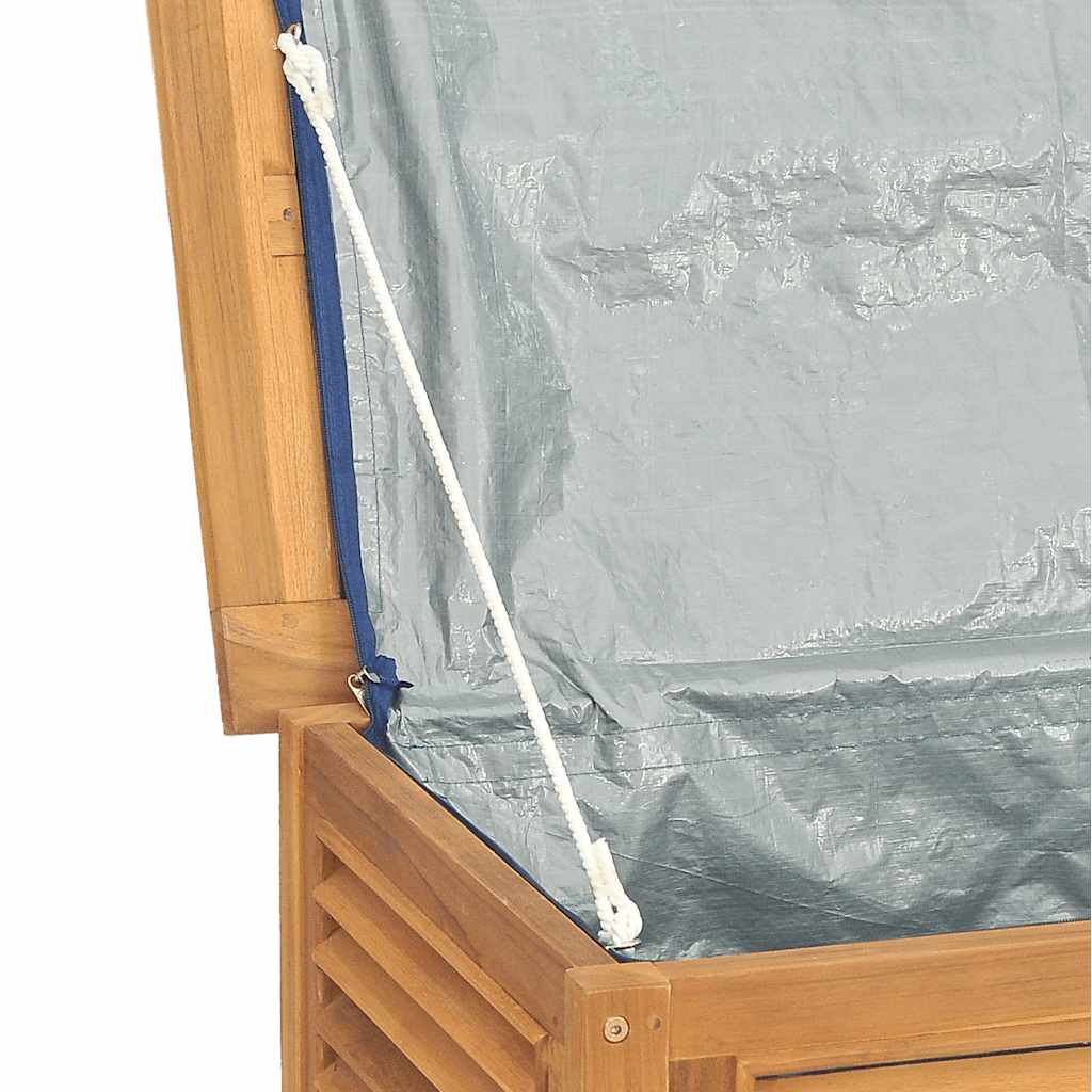vidaXL Trädgårdslåda med påse 175x50x55 cm massiv teak