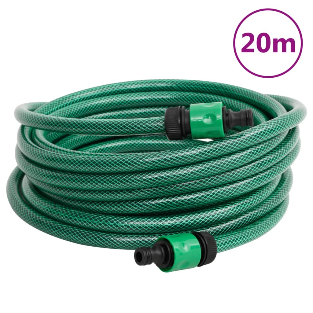 vidaXL Poolslang grön 20 m PVC
