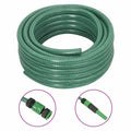 vidaXL Trädgårdsslang med kopplingar grön 0,5" 30 m PVC