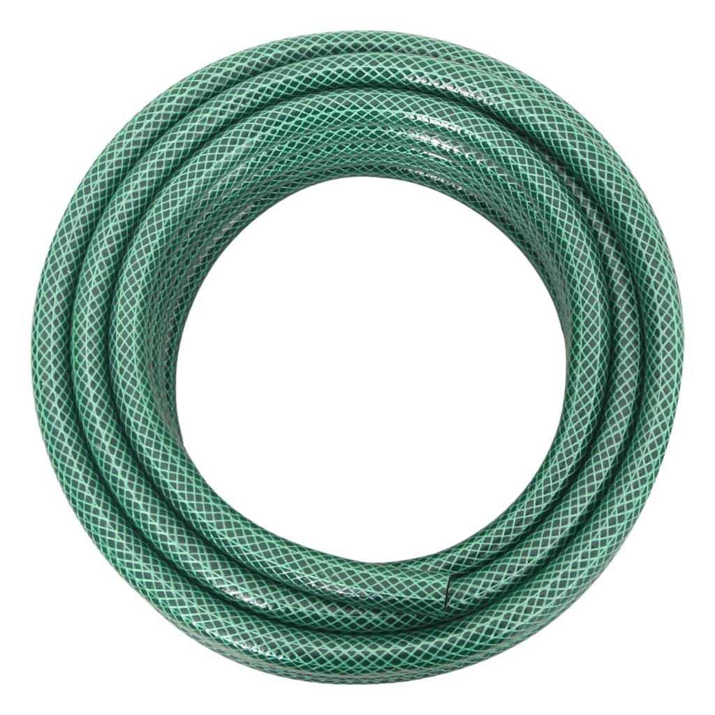 vidaXL Trädgårdsslang med kopplingar grön 0,5" 30 m PVC