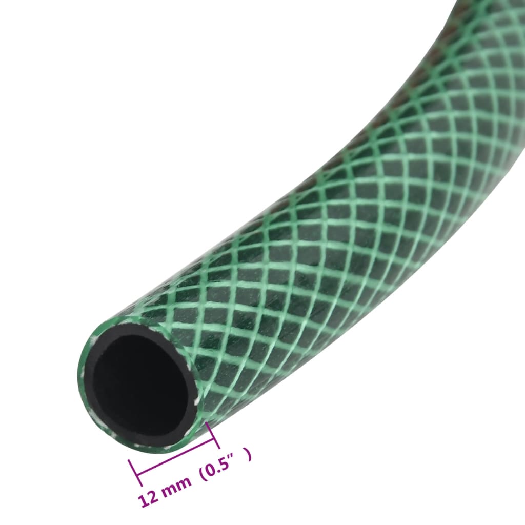 vidaXL Trädgårdsslang grön 0,5" 50 m PVC
