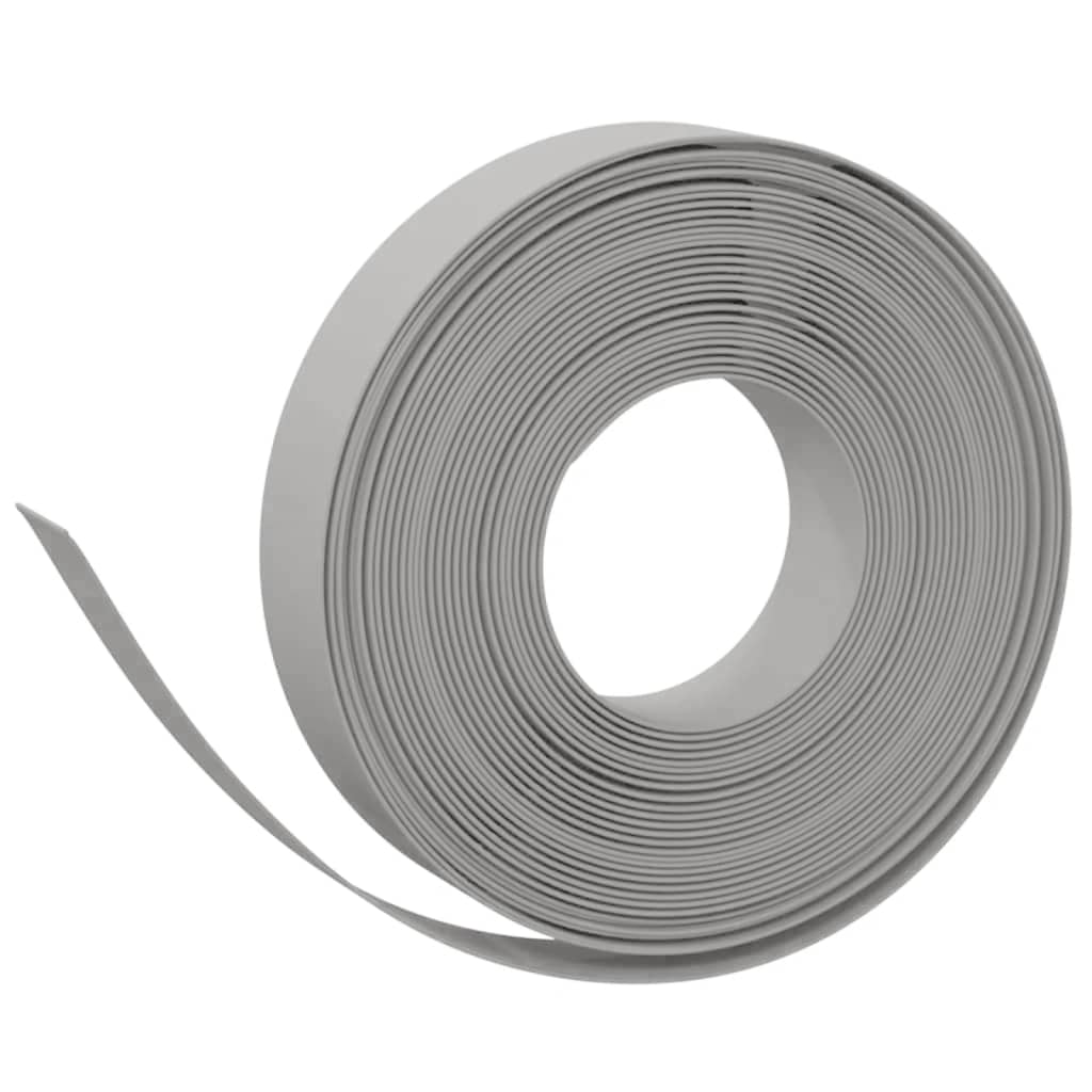 vidaXL Rabattkant grå 4 st 10 m 10 cm polyeten