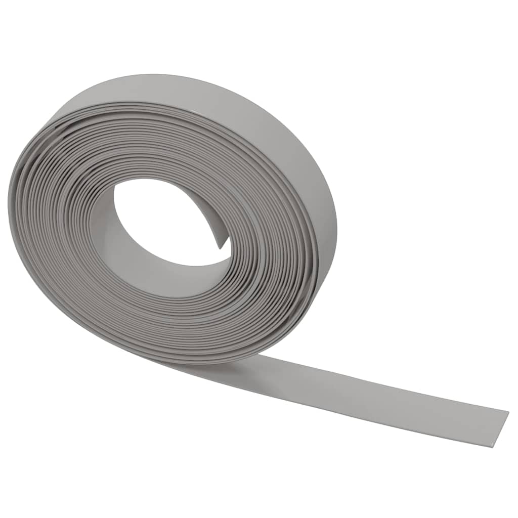 vidaXL Rabattkant grå 4 st 10 m 10 cm polyeten