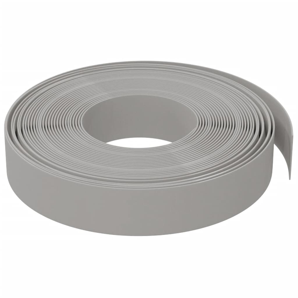 vidaXL Rabattkant grå 4 st 10 m 10 cm polyeten