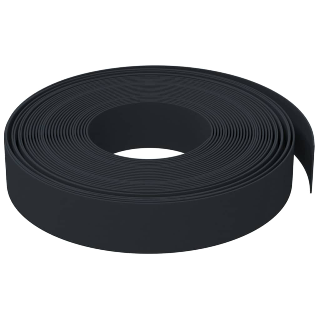 vidaXL Rabattkant svart 4 st 10 m 10 cm polyeten
