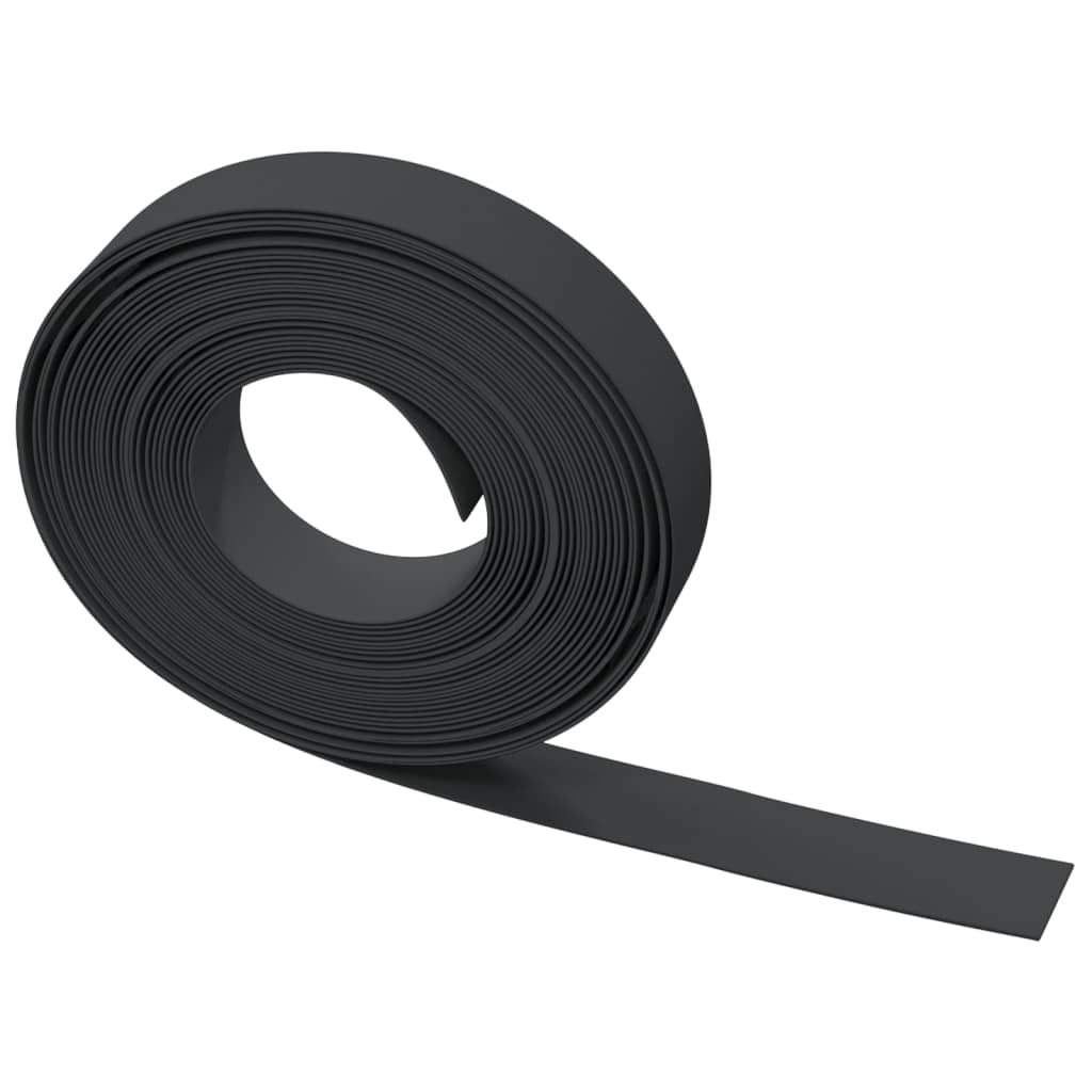vidaXL Rabattkant svart 4 st 10 m 10 cm polyeten