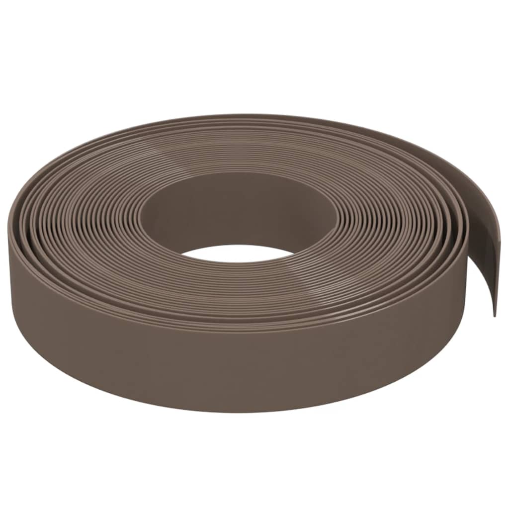 vidaXL Rabattkant brun 2 st 10 m 10 cm polyeten
