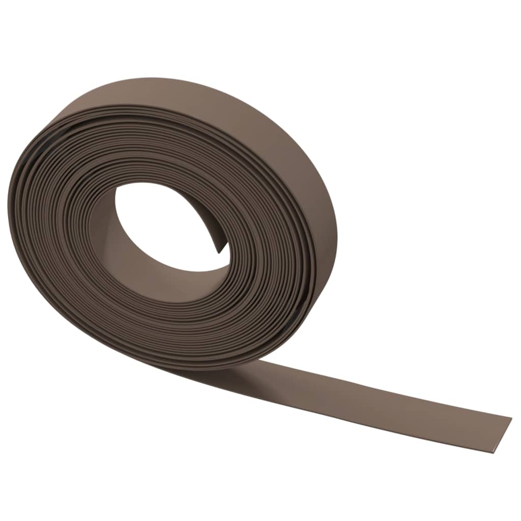 vidaXL Rabattkant brun 2 st 10 m 10 cm polyeten