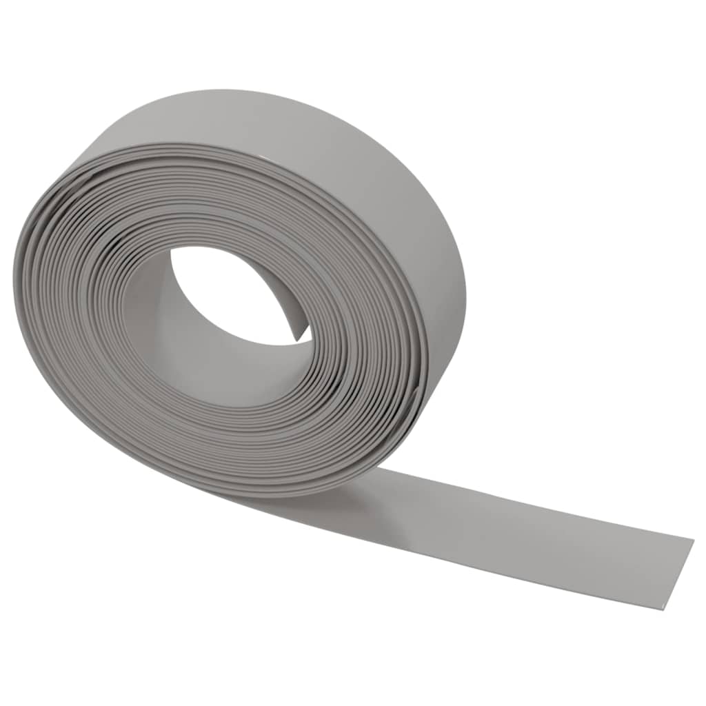 vidaXL Rabattkant grå 3 st 10 m 15 cm polyeten