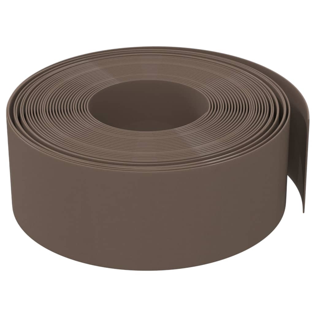 vidaXL Rabattkant brun 4 st 10 m 20 cm polyeten